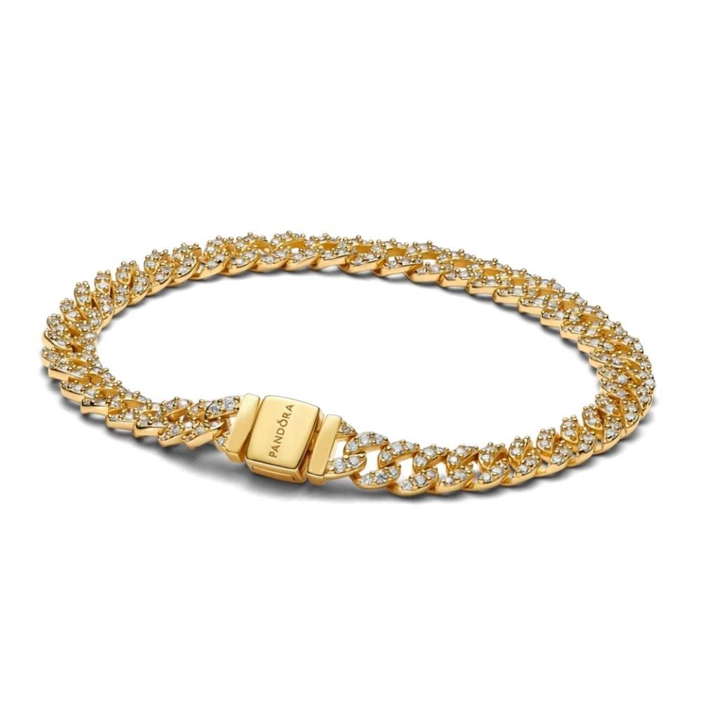 Set Di 5 Bracciali Rigidi Donna | Placcato Oro 14K | Stile Cubano Regolabile - Hapuxt