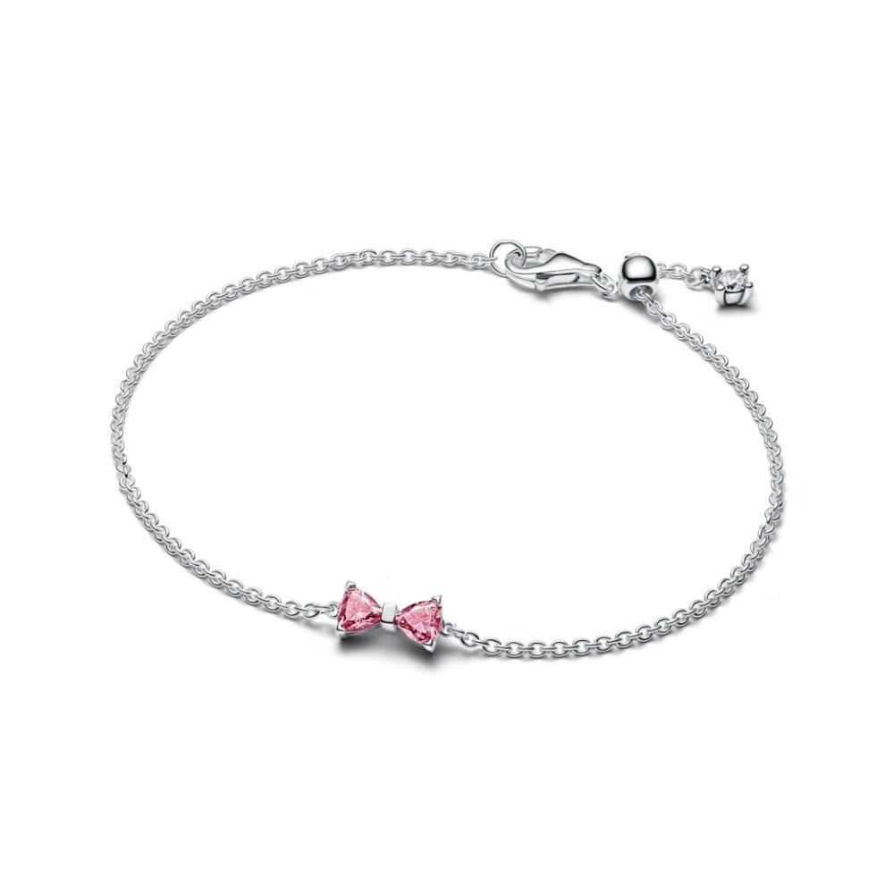 Bracciale Pandora Fiocco Luminoso Rosa