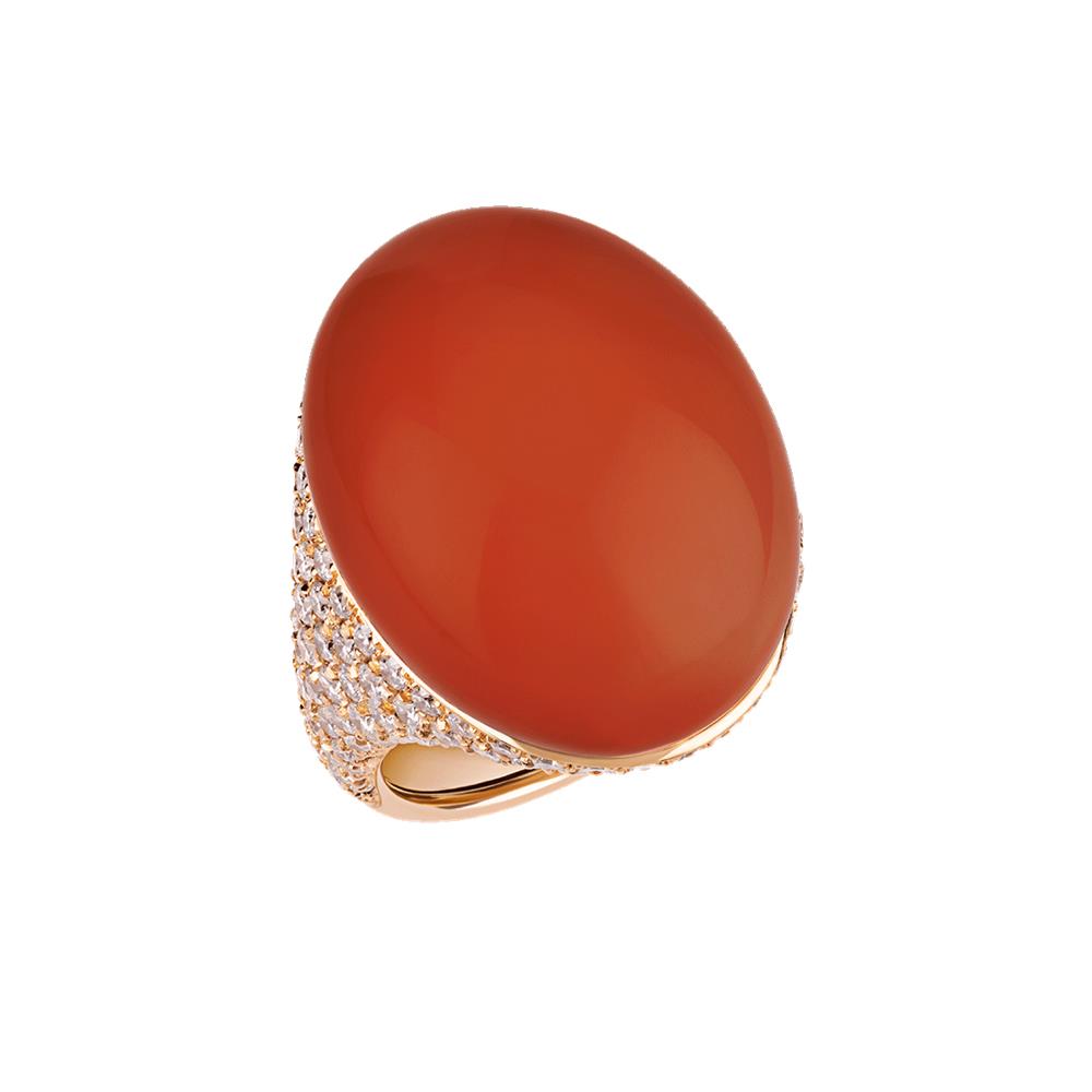 Anello Chantecler Cherie Oro KT 18 Corallo Rosso