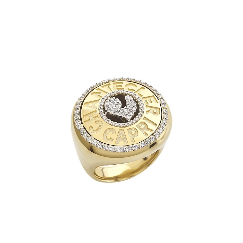 Anello Chantecler Logo Oro KT 18 Sigillo