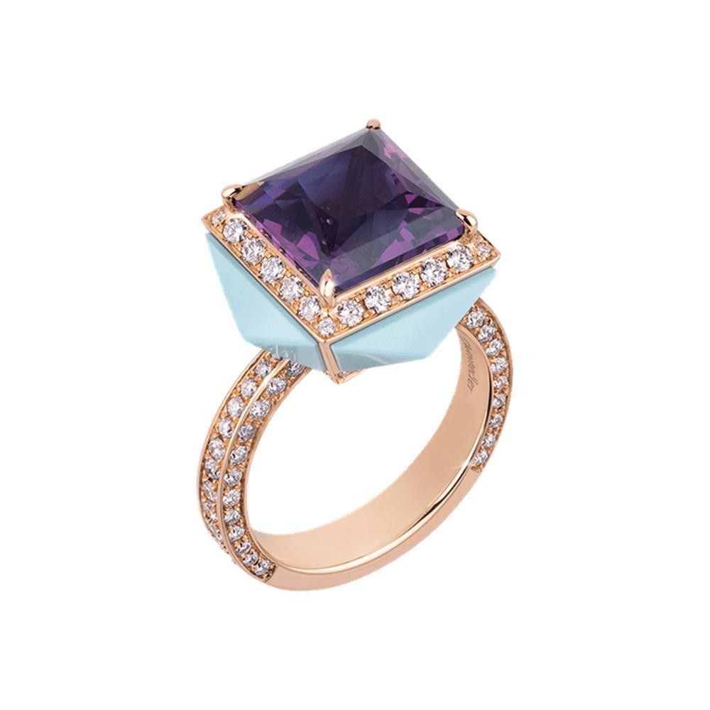 Anello Chantecler Oro KT 18 Piazzetta Ametista