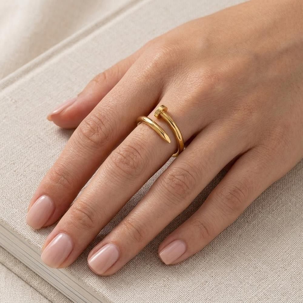 Anello Chiodo in Oro Giallo 18 Kt