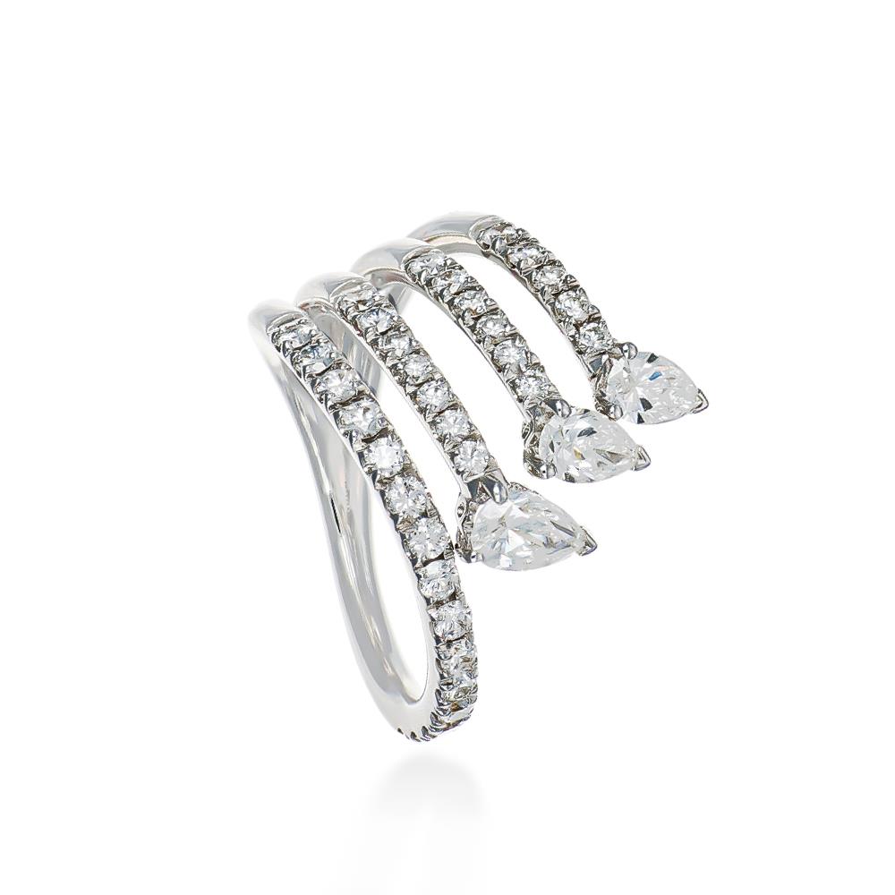 Anello Crivelli in Oro Bianco 18 Kt e Diamanti