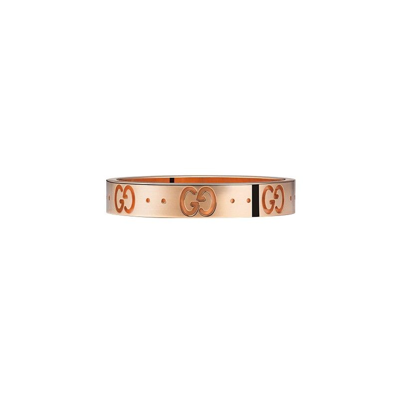 Anello Gucci Icon a fascia sottile oro rosa unisex