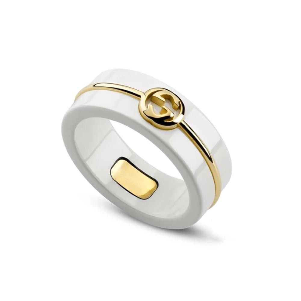 Anello Gucci Interlocking con zirconia