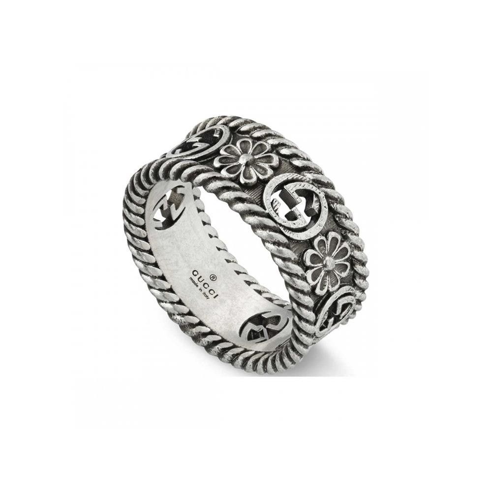 Anello Gucci GG in argento donna