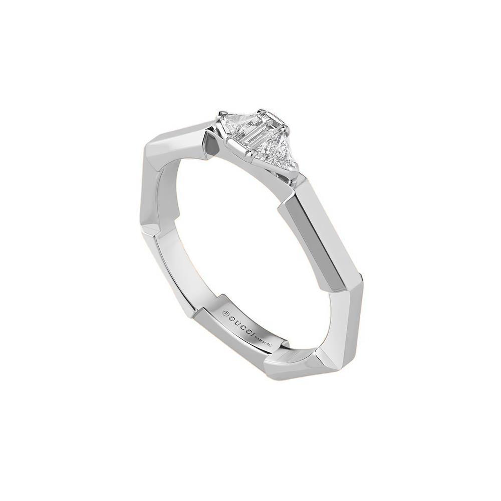 Anello Gucci Link To Love con Diamanti Taglio Baguette