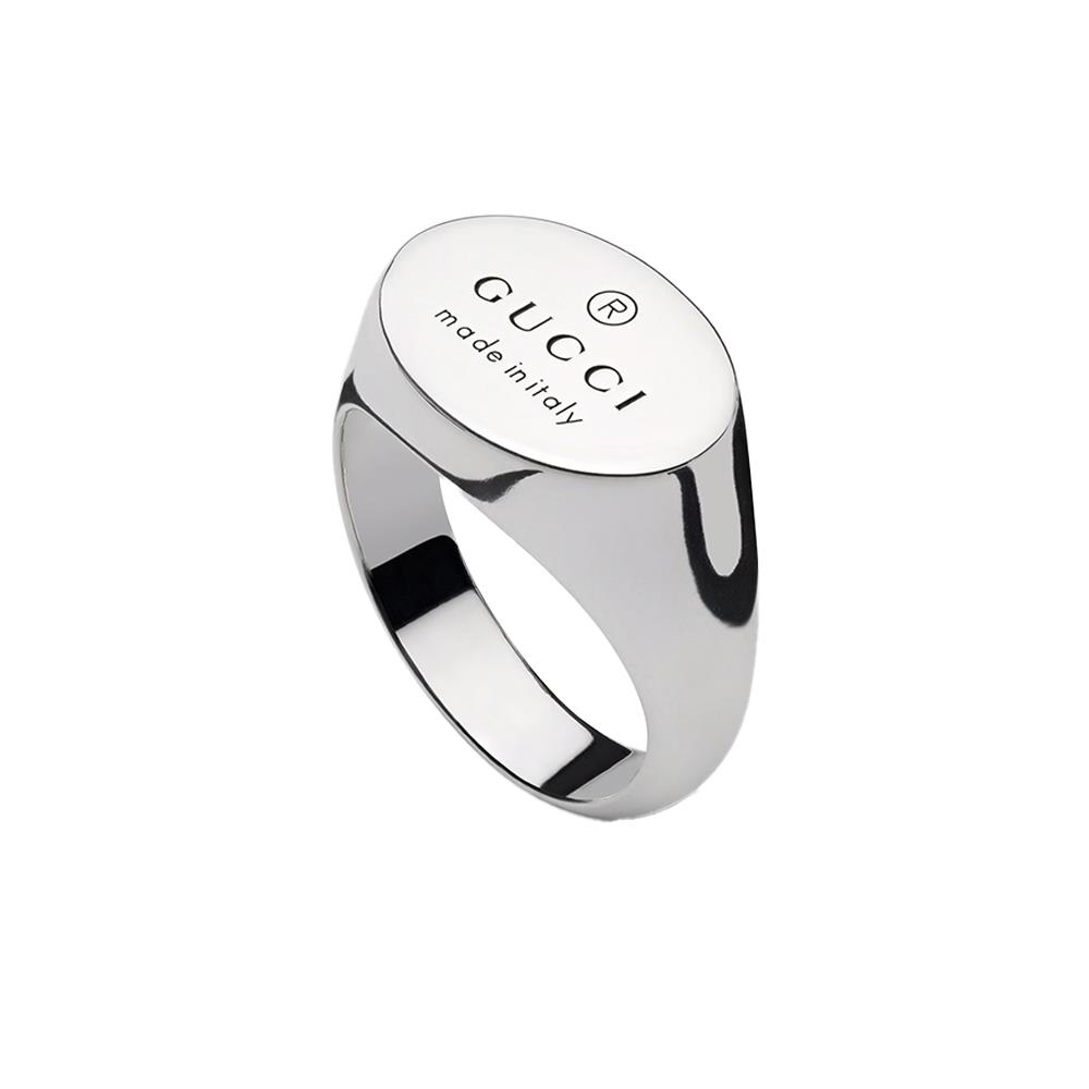 Anello Gucci Trademark Ovale In Argento