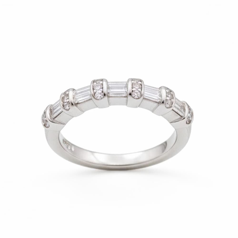 Anello in Oro Bianco 18 Kt e Diamanti