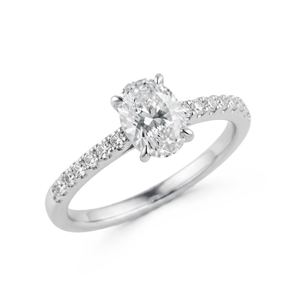 Anello in Oro Bianco 18 Kt e Diamanti
