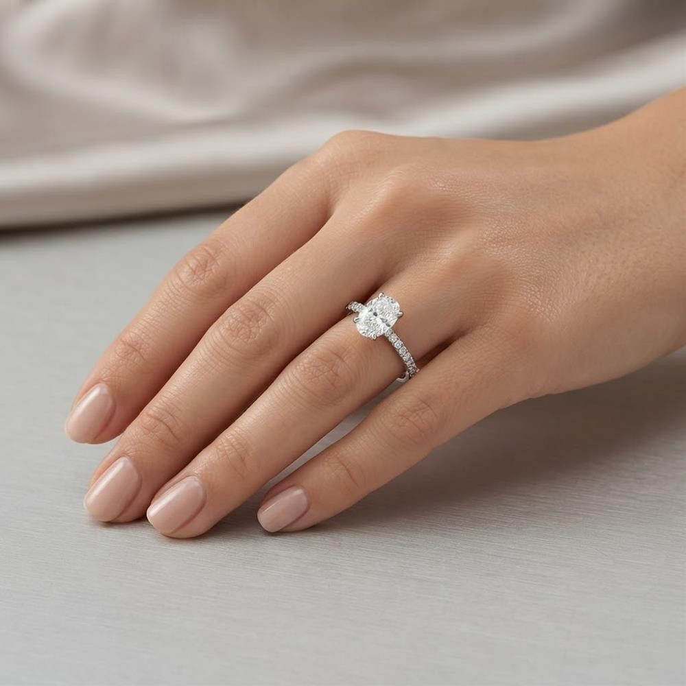 Anello in Oro Bianco 18 Kt e Diamanti