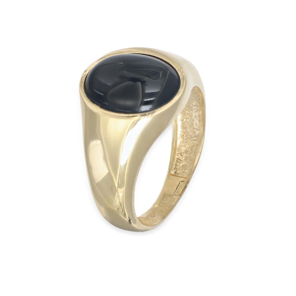 Anello in Oro Giallo 18 Kt e Onice