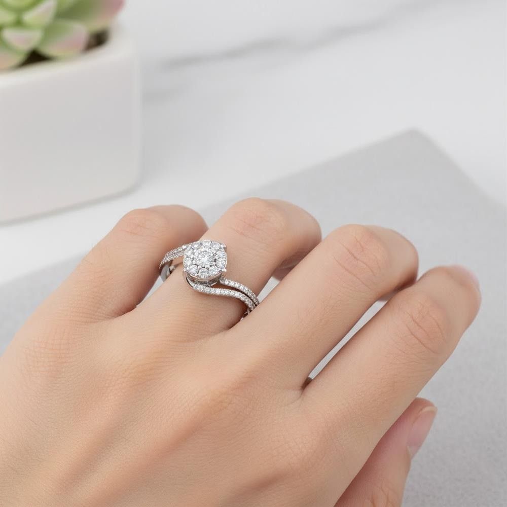 Anello Magic in Oro Bianco 18 Kt e Diamanti