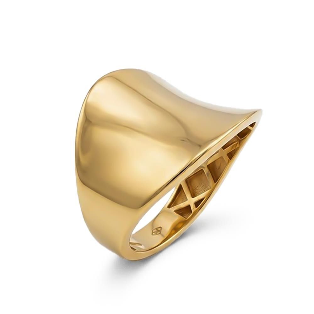 Anello Onde in Oro Giallo 18 Kt
