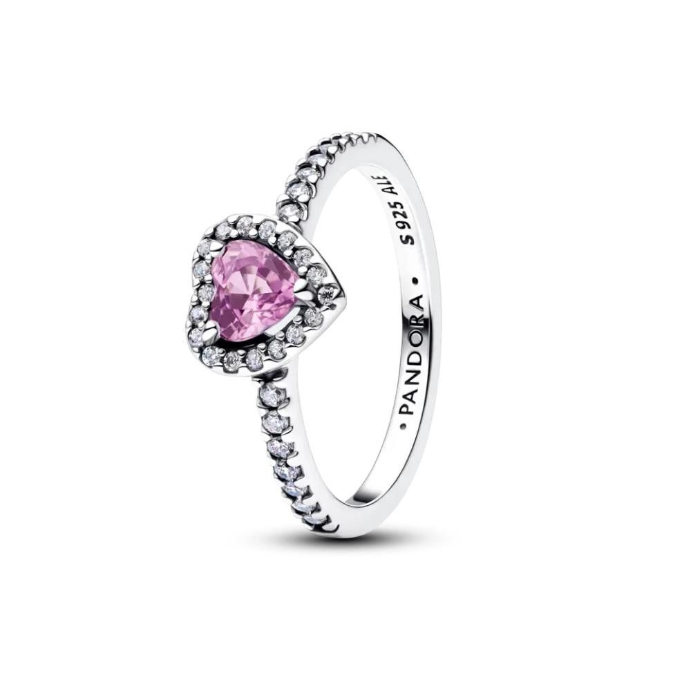 Anello Pandora Cuore in Rilievo Viola