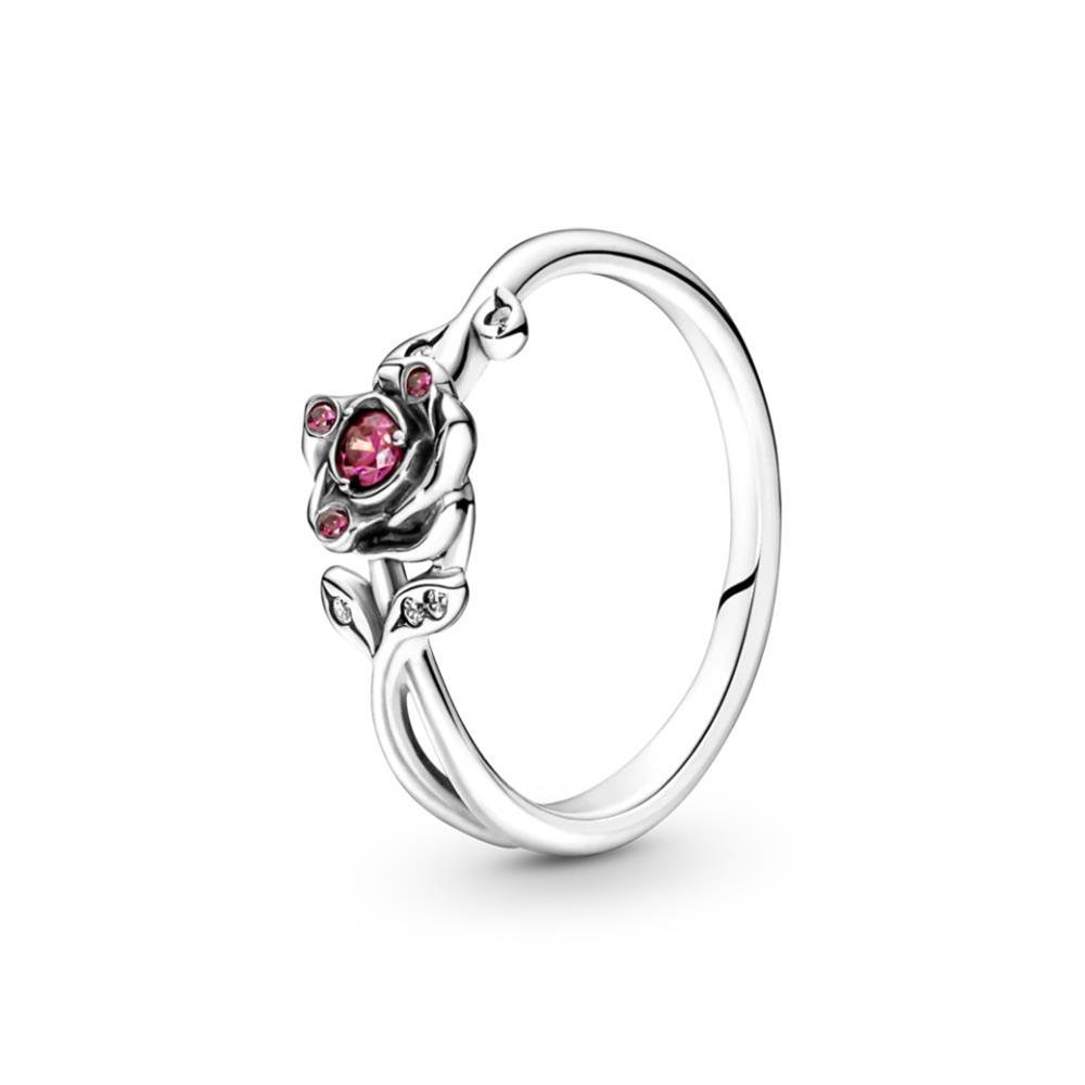 Anello Pandora x Disney, La Bella e la Bestia, Rosa Incantata