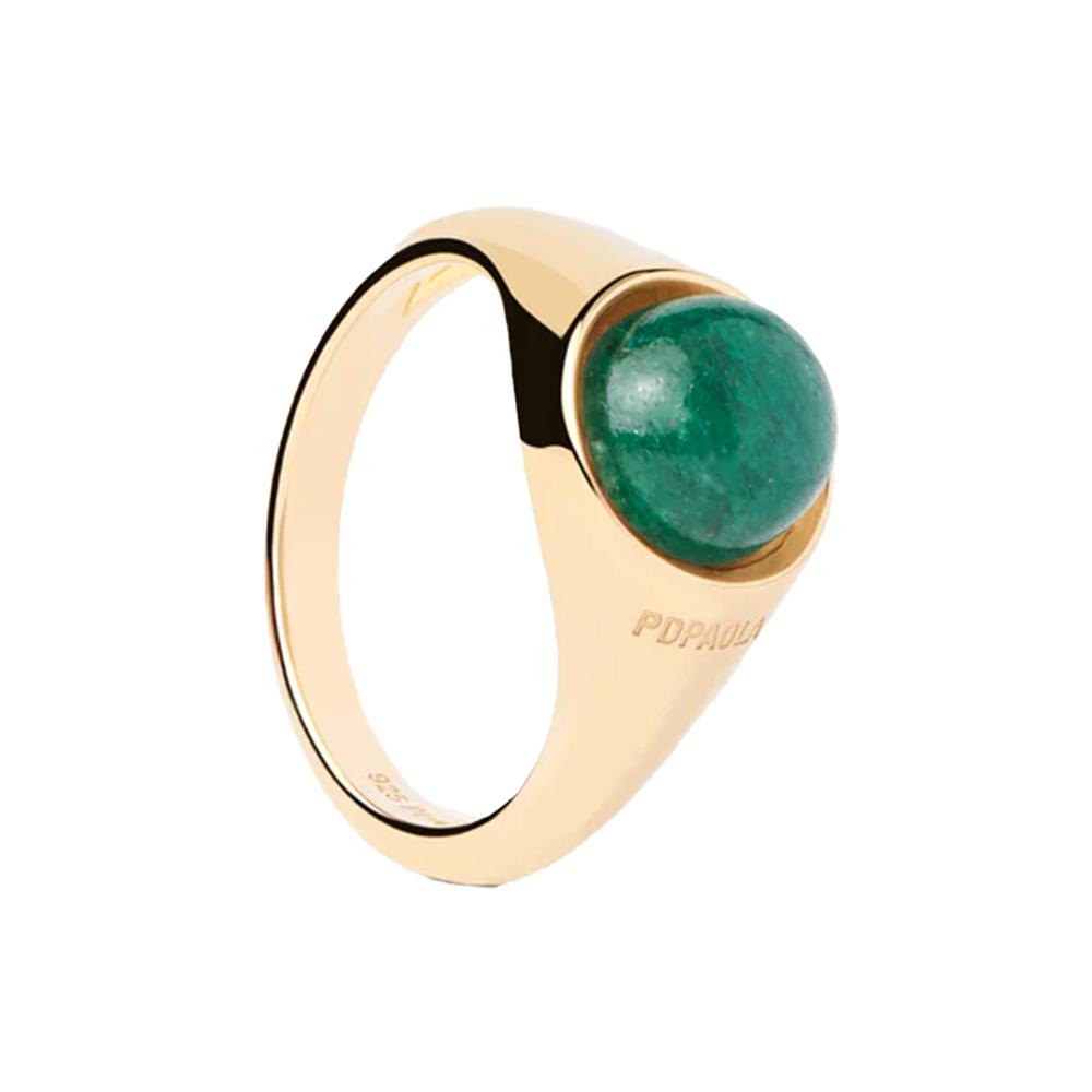 Anello PDPaola Moon Aventurina Verde