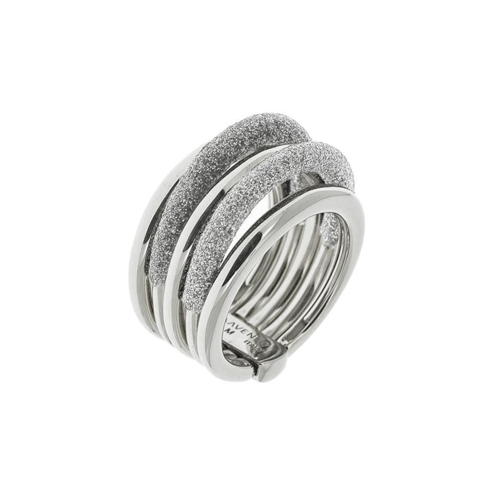 Anello Pesavento Multi Whiskers In Argento Rodio (Grigio Perla)