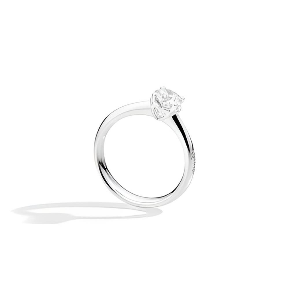 Anello Recarlo Anniversary Solitario in Oro Bianco 18 Kt 0,61 ct.