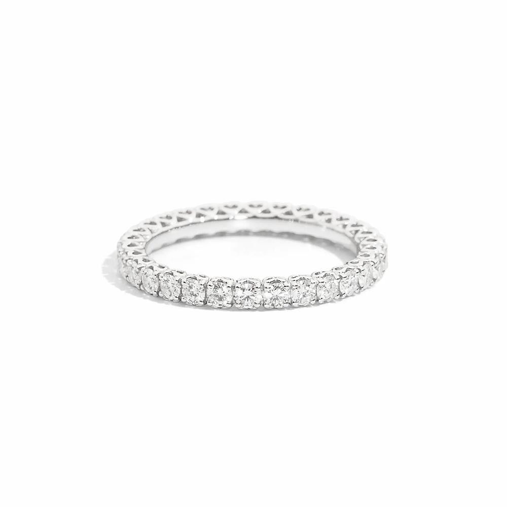 Anello Recarlo Anniversary Veretta in Oro Bianco 18 Kt 0,97 ct.