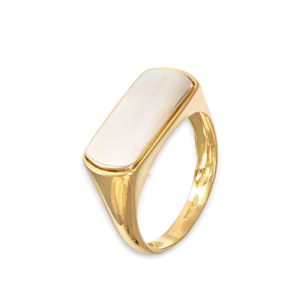 Anello Sigillo Uomo in Oro Giallo 18 Kt Incisibile