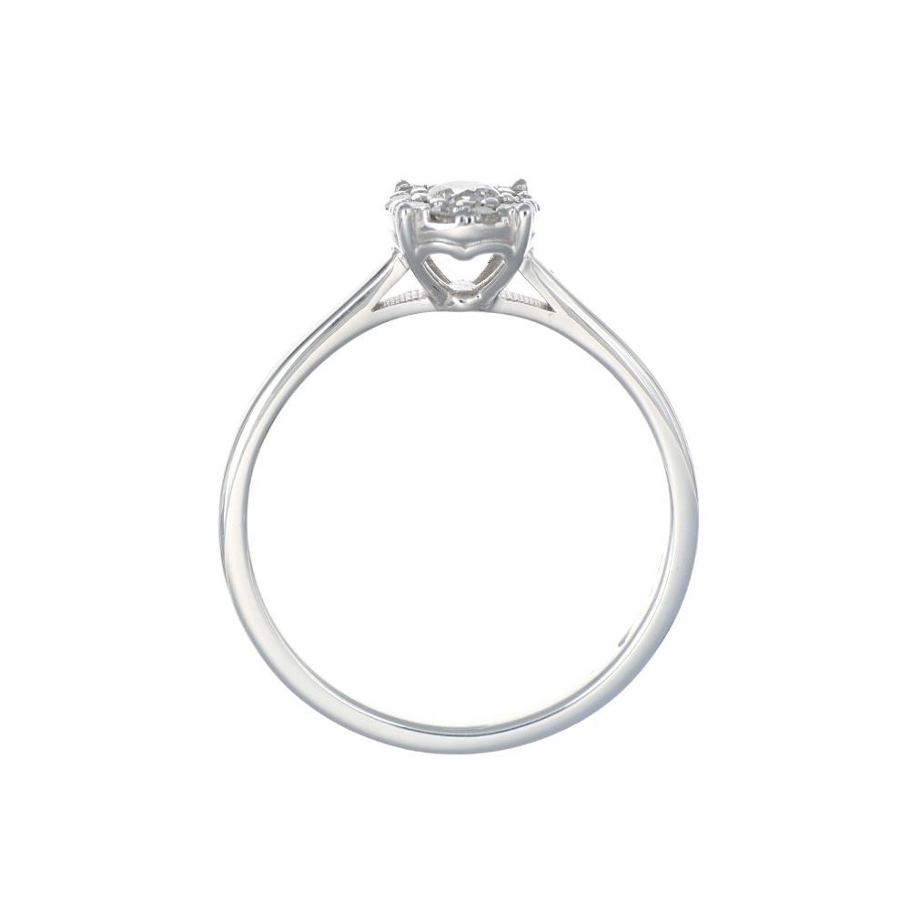 Anello Solitario Magic in Oro Bianco 18 Kt con Diamante 0,28 ct.