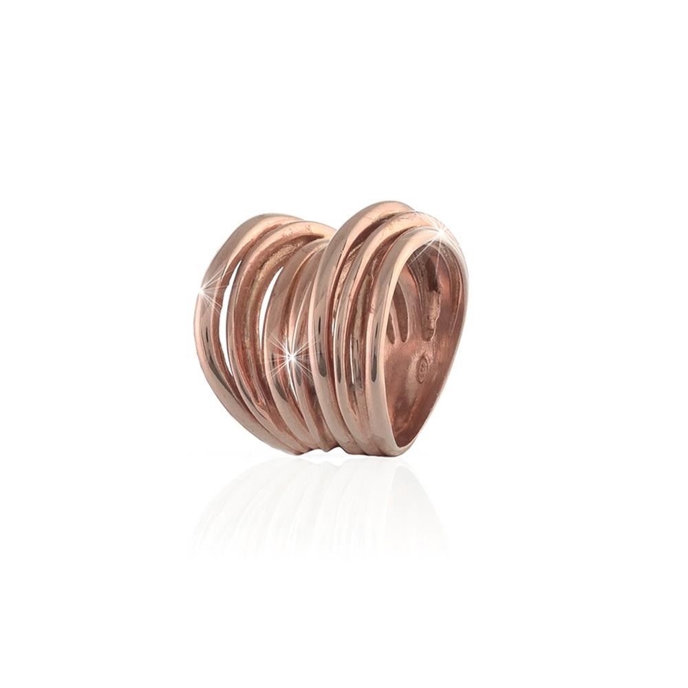 Anello Unoaerre Vortice in argento rosa