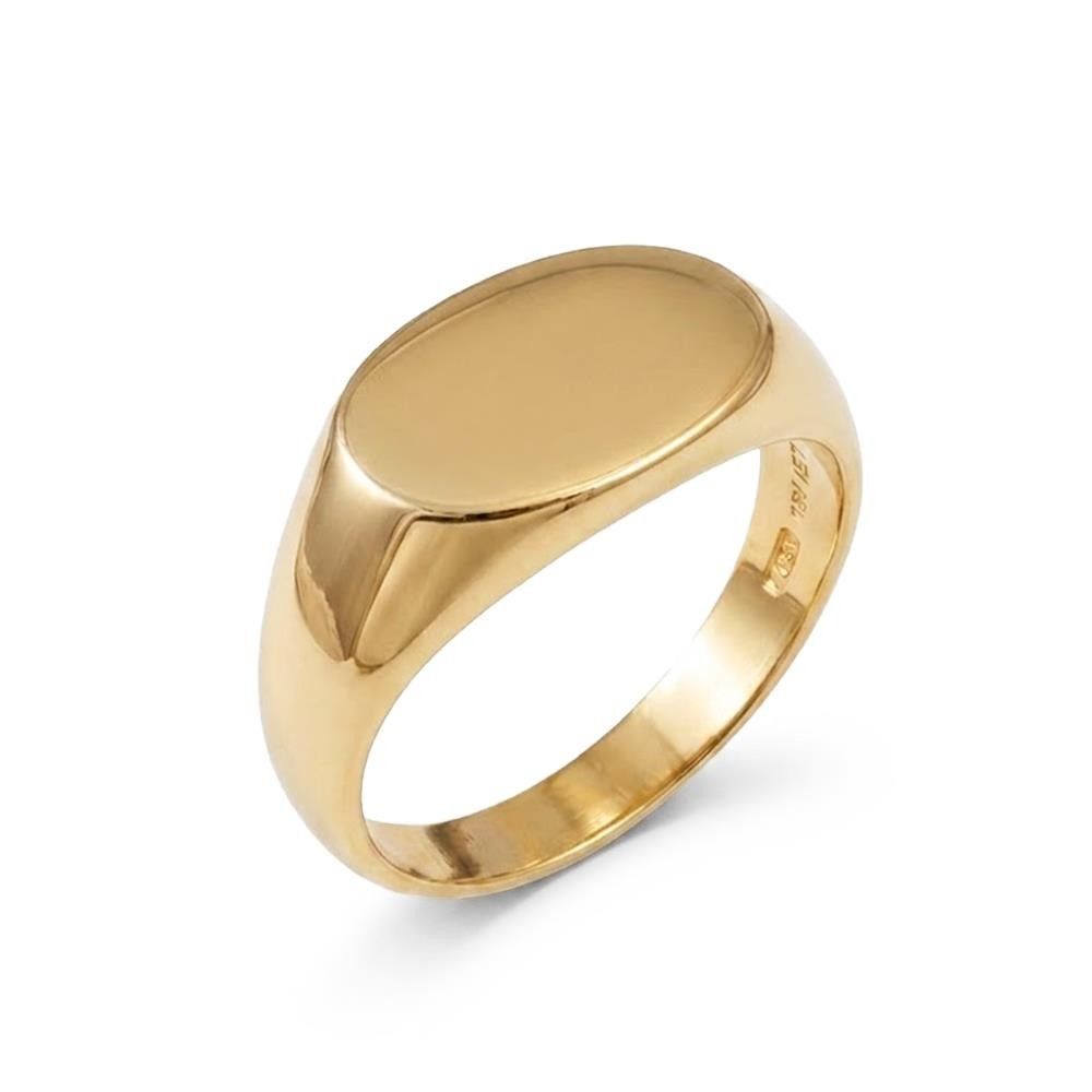 Anello Uomo in Oro Giallo 18 Kt Ellisse