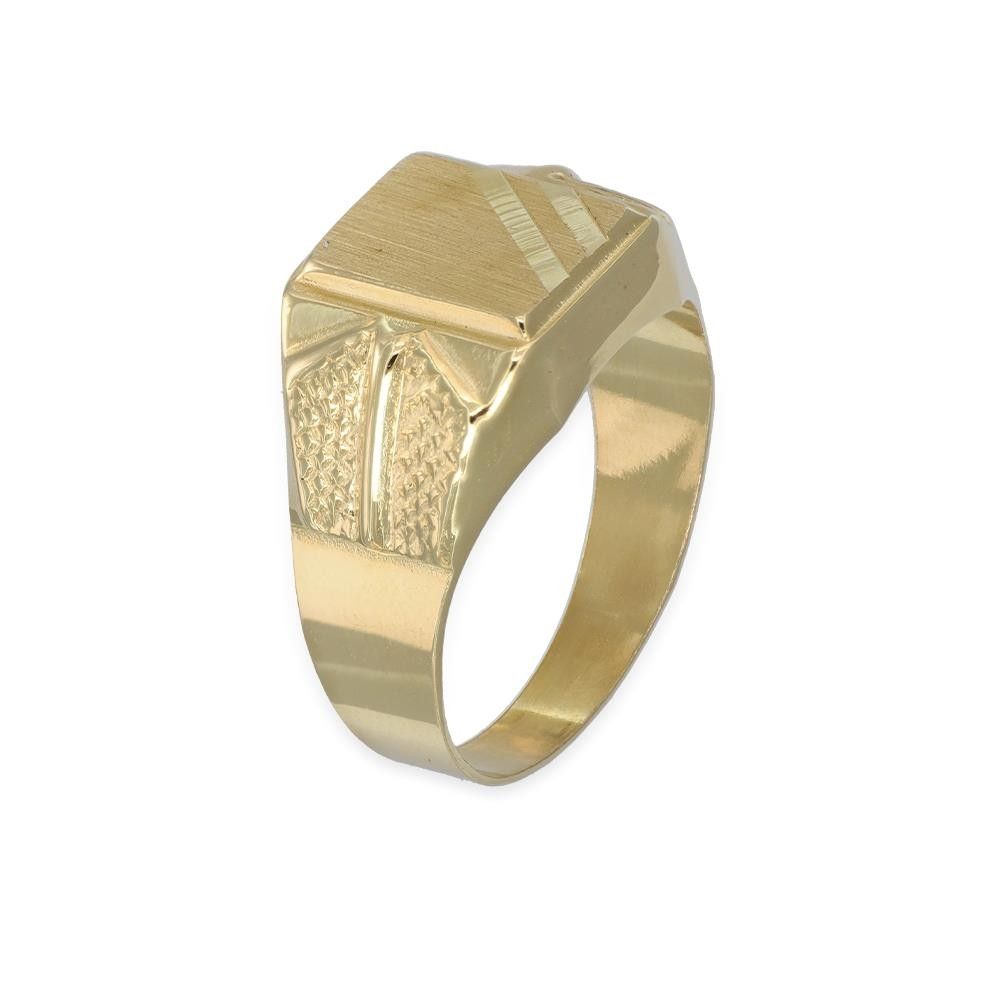 Anello Uomo Sigillo in Oro Giallo 18 Kt