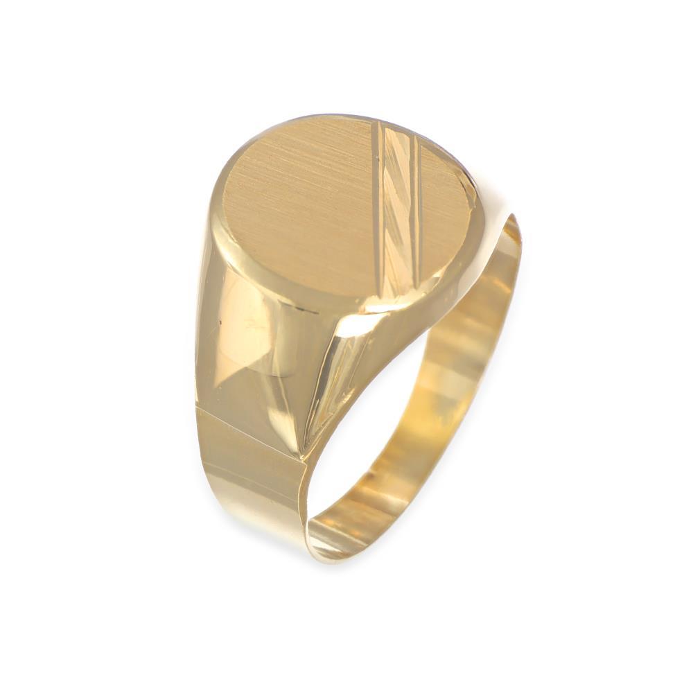 Anello Uomo Sigillo in Oro Giallo 18 Kt