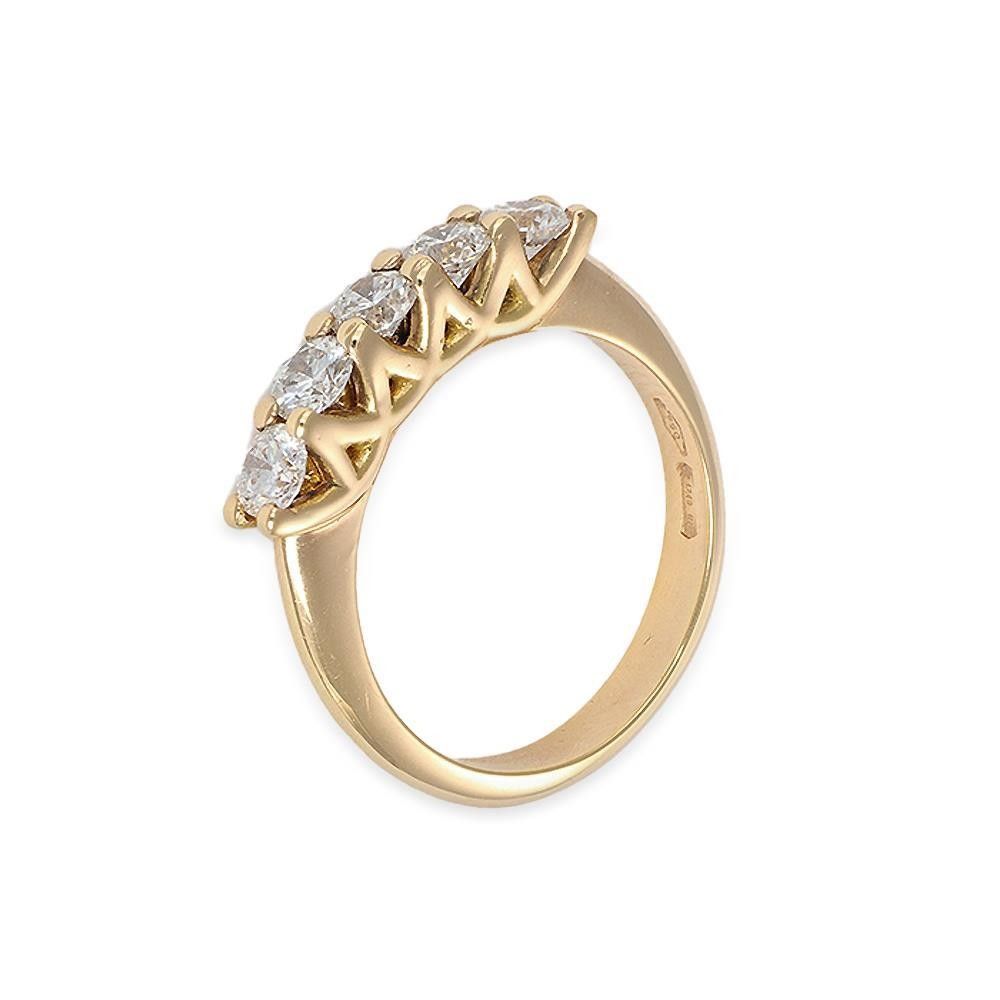 Anello Veretta in Oro Rosa 18 Kt e Diamanti