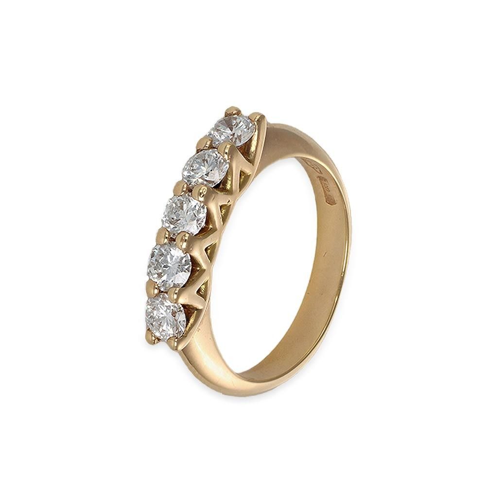 Anello Veretta in Oro Rosa 18 Kt e Diamanti