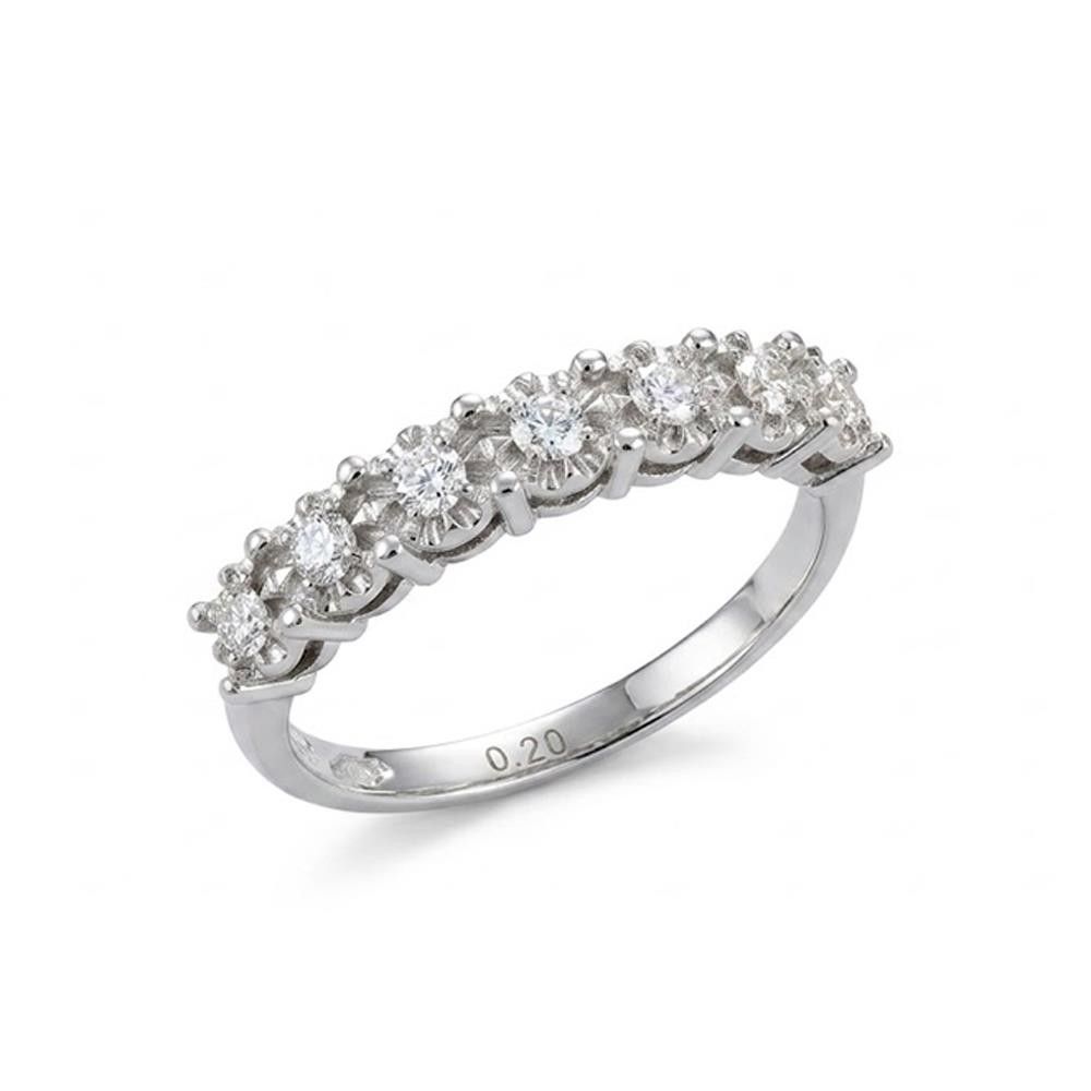 Anello Veretta Magic in Oro Bianco 18 Kt e Diamanti