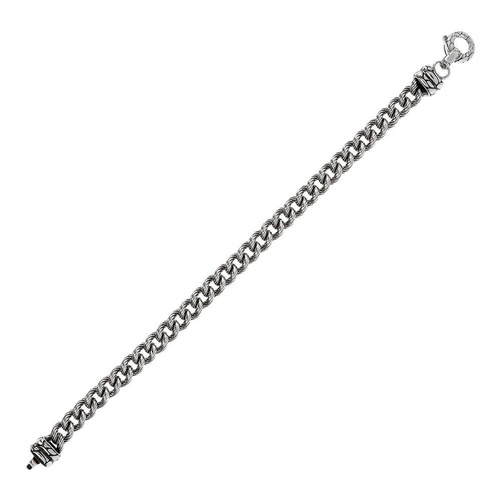 Collana Con Pendente Spirale In Argento Sterling 925 - Tuscany Silver - Catena 46 Cm