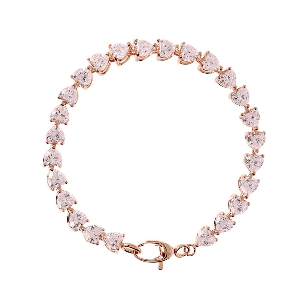 Bracciale Bronzallure Altissima Tennis Cuori San Valentino con CZ