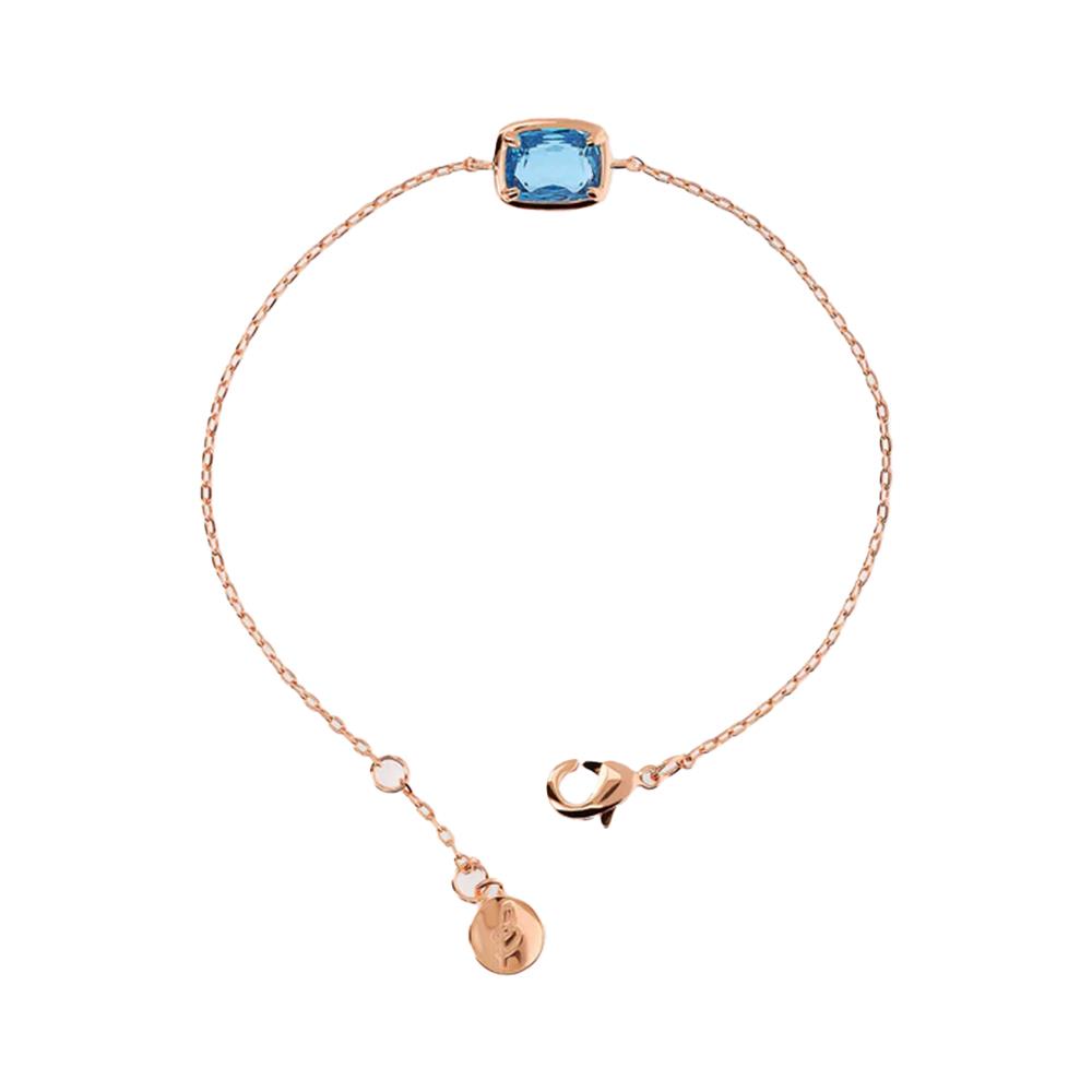 Bracciale Bronzallure Catena Forzatina con Prisma Gem a Baguette