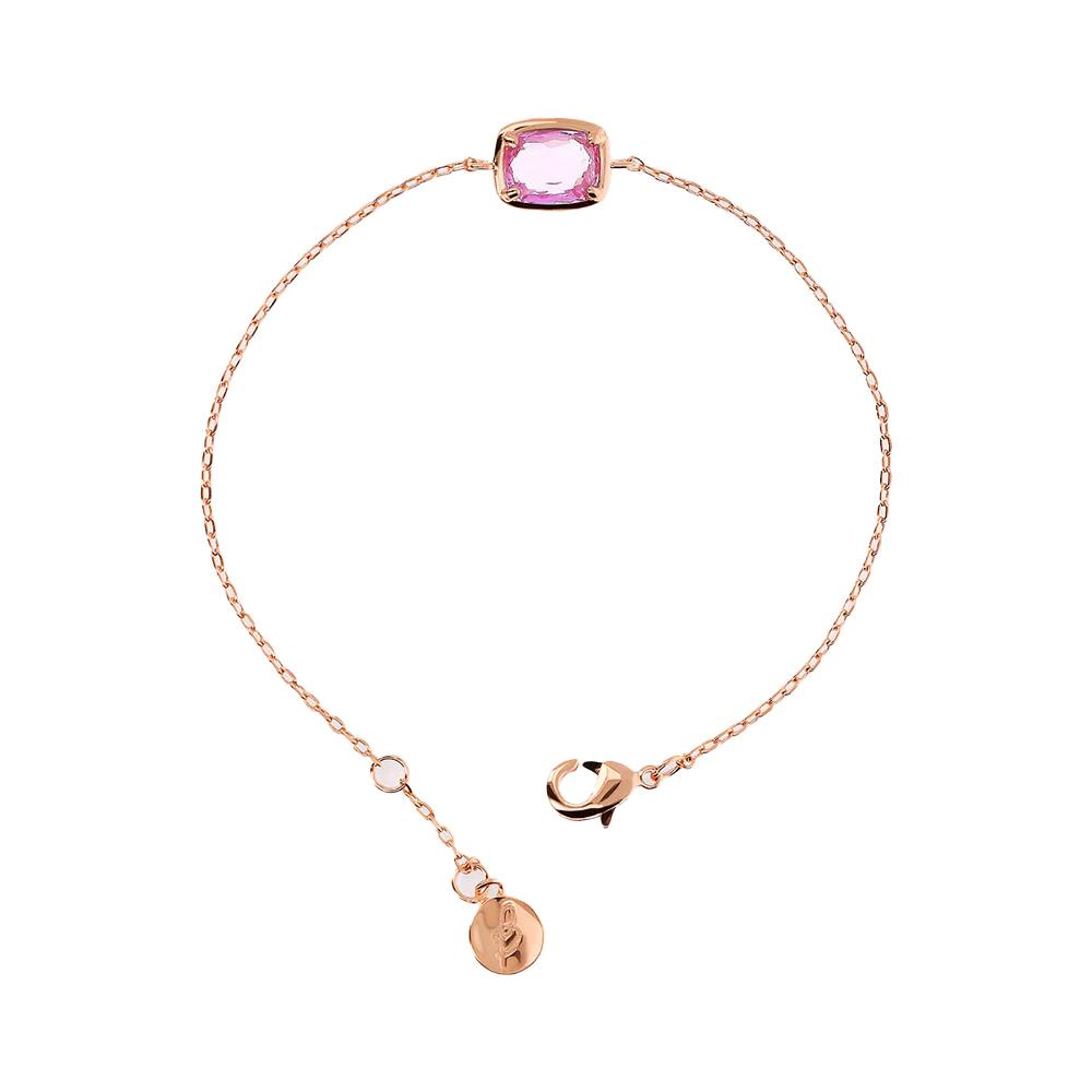 Bracciale Bronzallure Catena Forzatina con Prisma Gem a Baguette