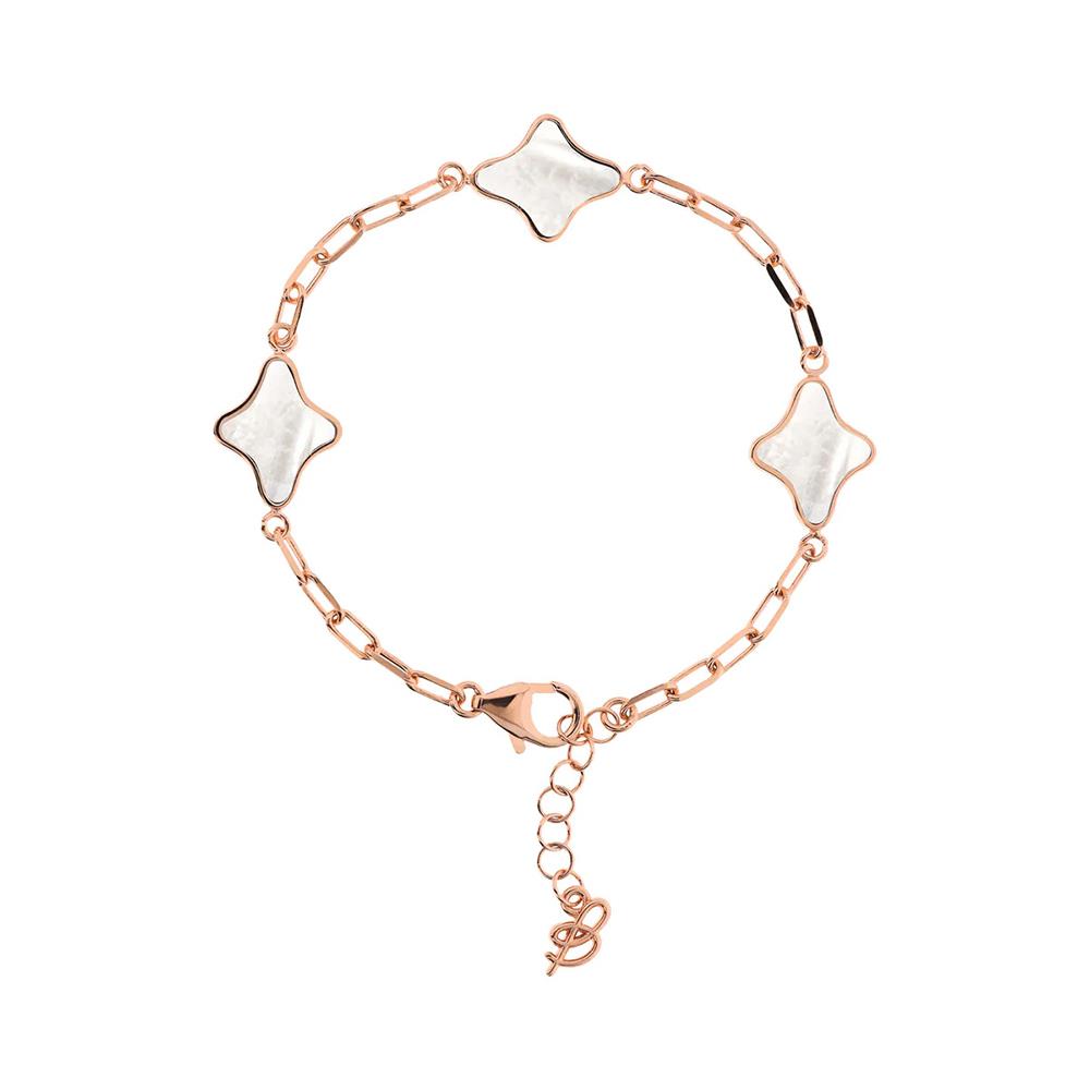 Bracciale Bronzallure Catena Forzatina con Station Etoile in Pietra Naturale