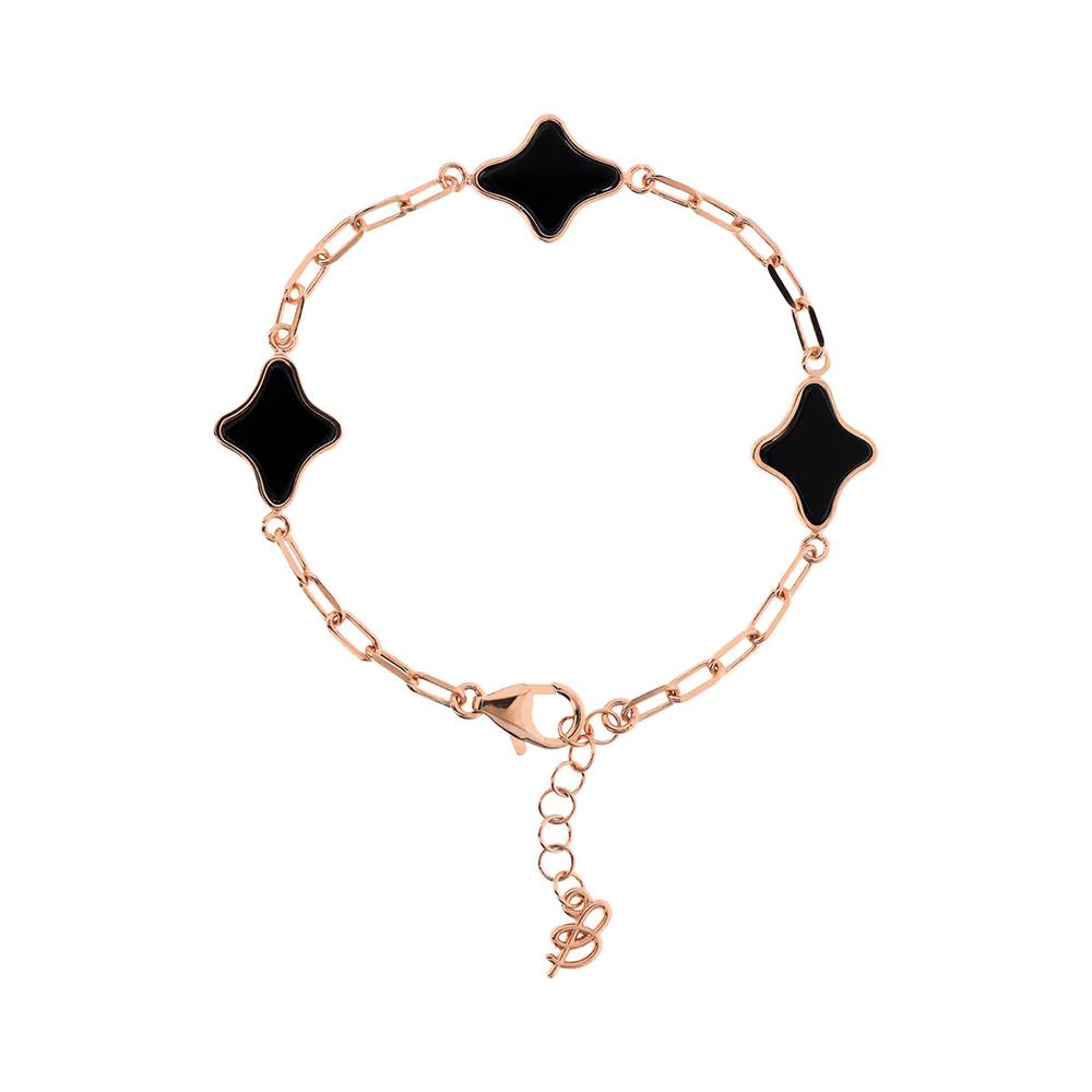 Bracciale Bronzallure Catena Forzatina con Station Etoile in Pietra Naturale