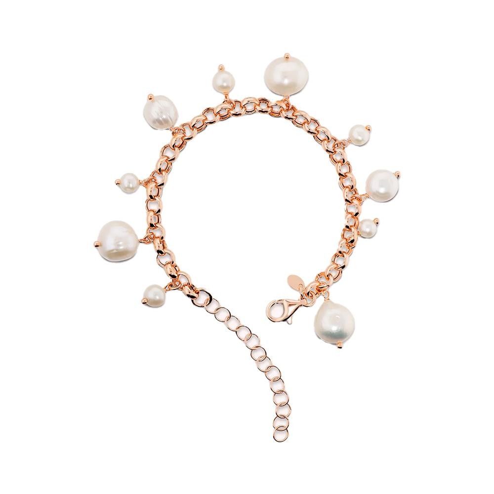Bracciale Bronzallure con Ciondoli di Perle Bianche d