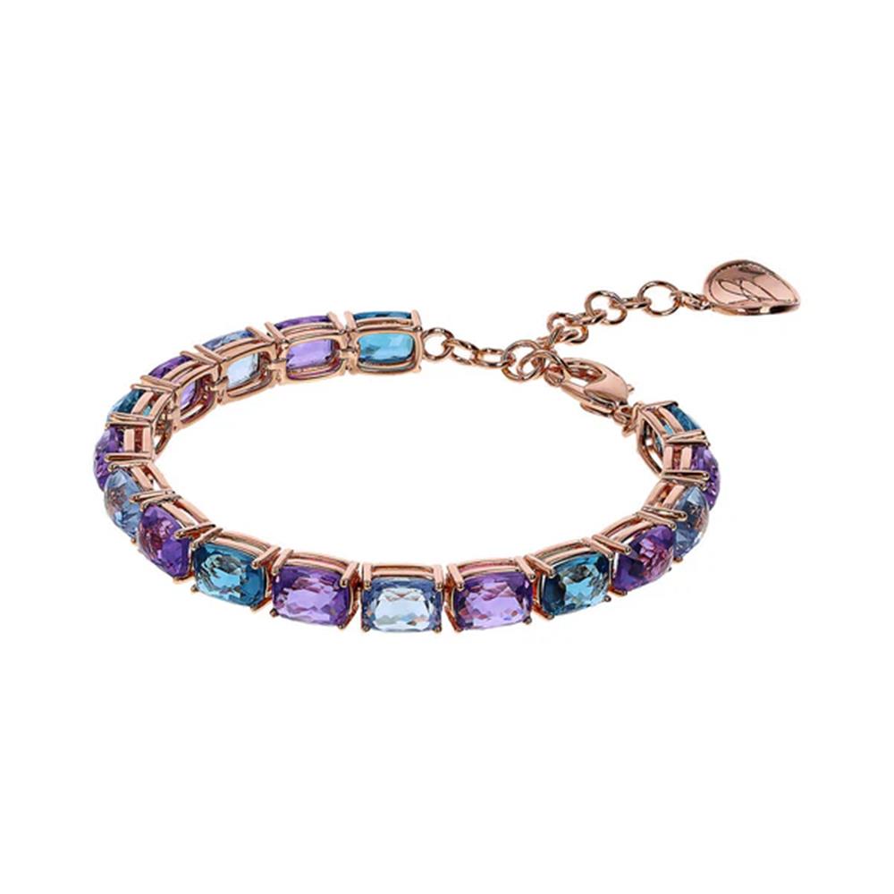 Bracciale Bronzallure Felicia Tennis con Prisma Gem Taglio Mosaico