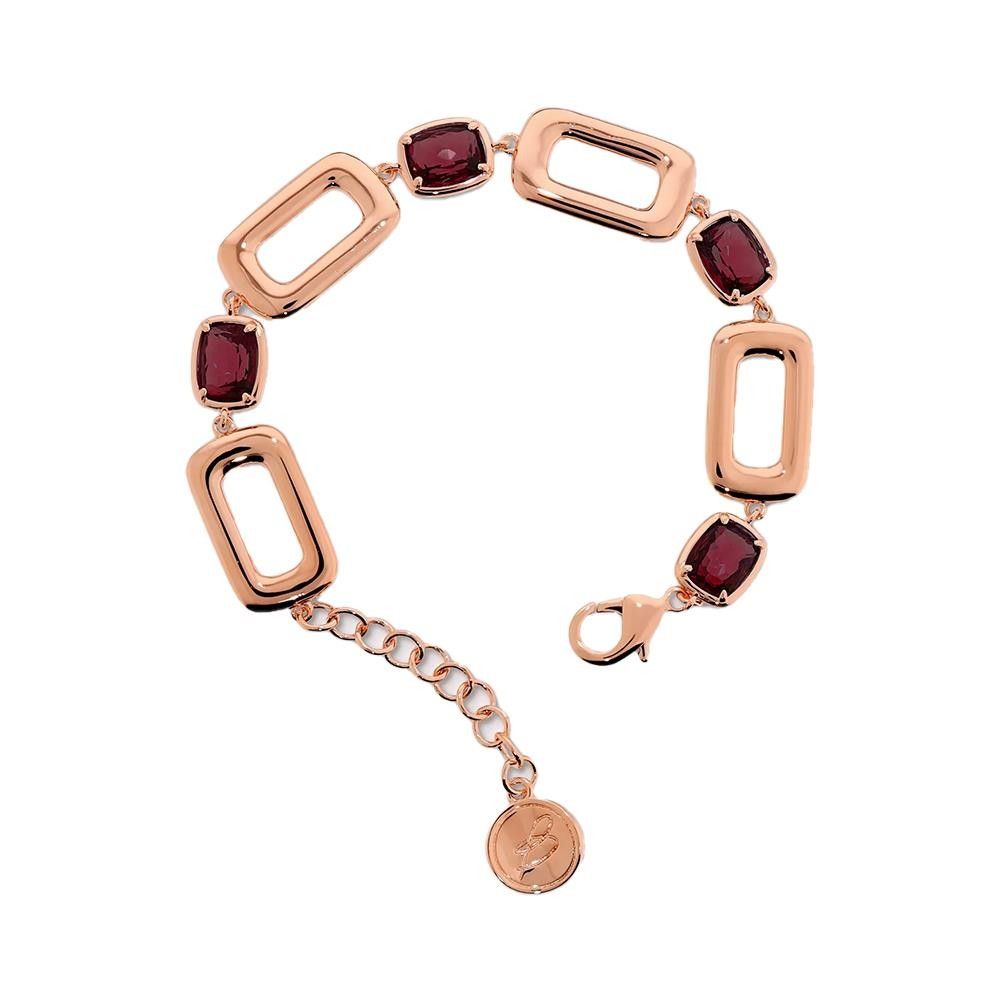 Bracciale Bronzallure Maglie Rettangolari e Prisma Gem a Baguette