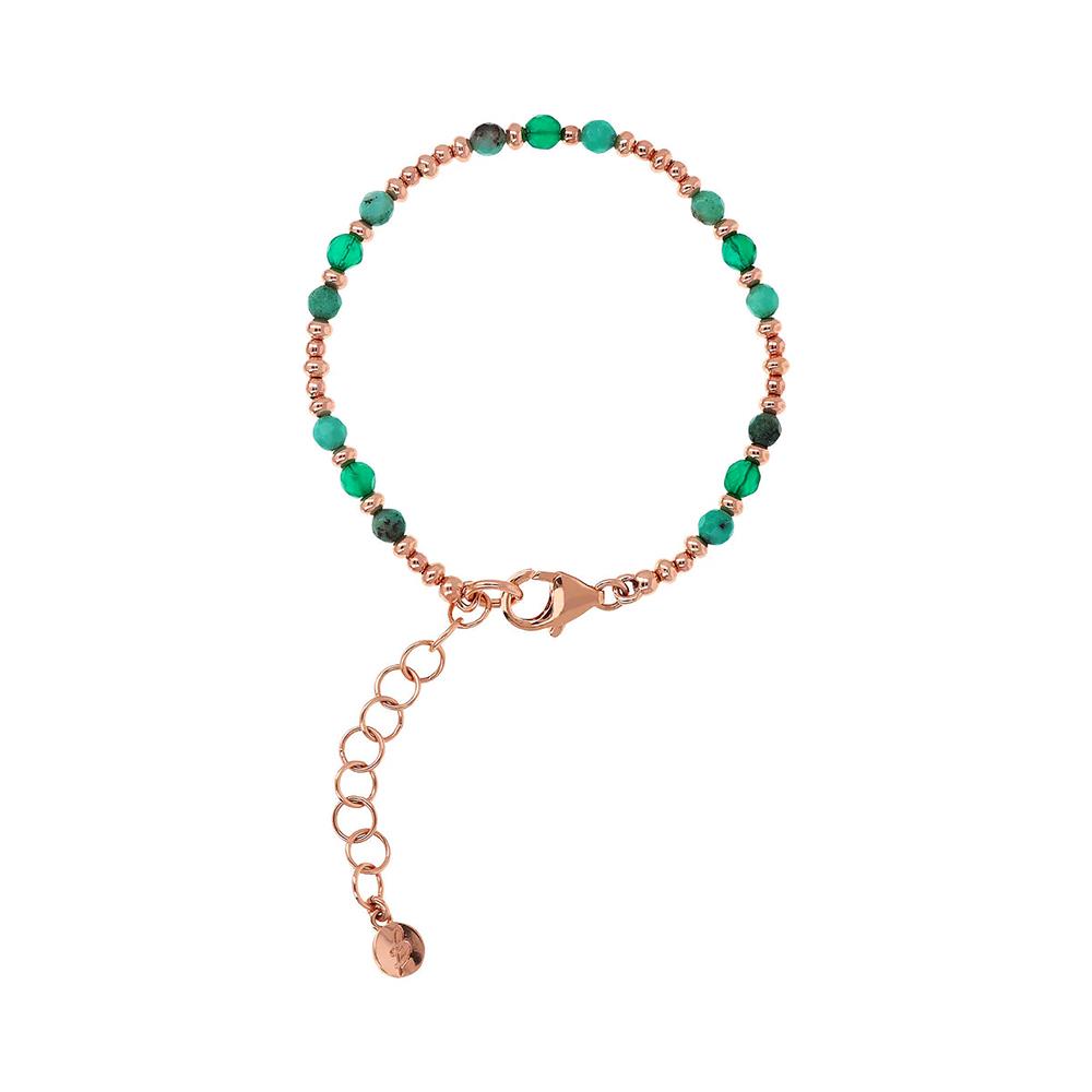 Bracciale Bronzallure Preziosa con Piccole Bead e Pietre Naturali Sfaccettate