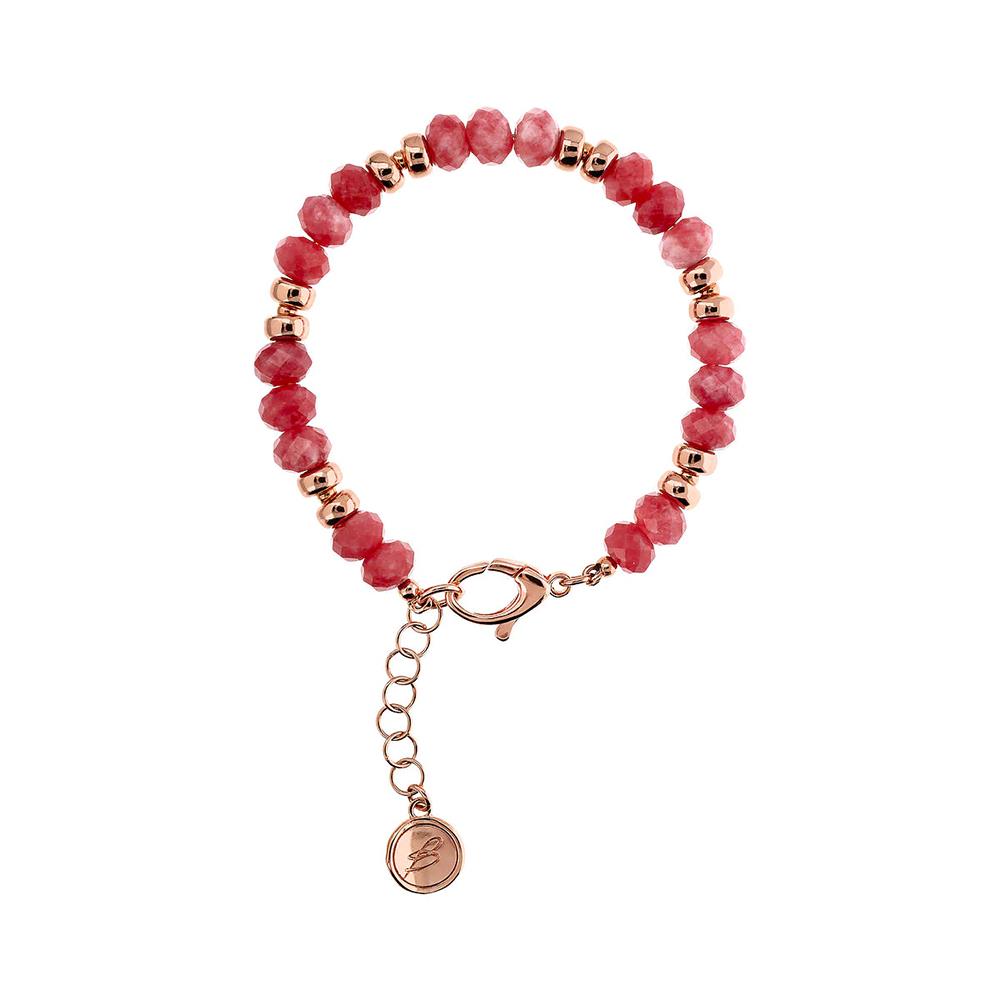 Bracciale Bronzallure Preziosa Rondelle Golden Rosé Pietre Naturali Sfaccettate
