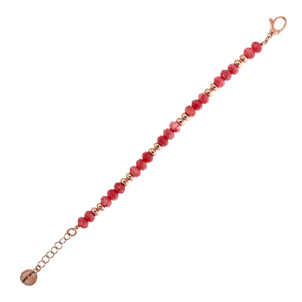 Bracciale Bronzallure Preziosa Rondelle Golden Rosé Pietre Naturali Sfaccettate