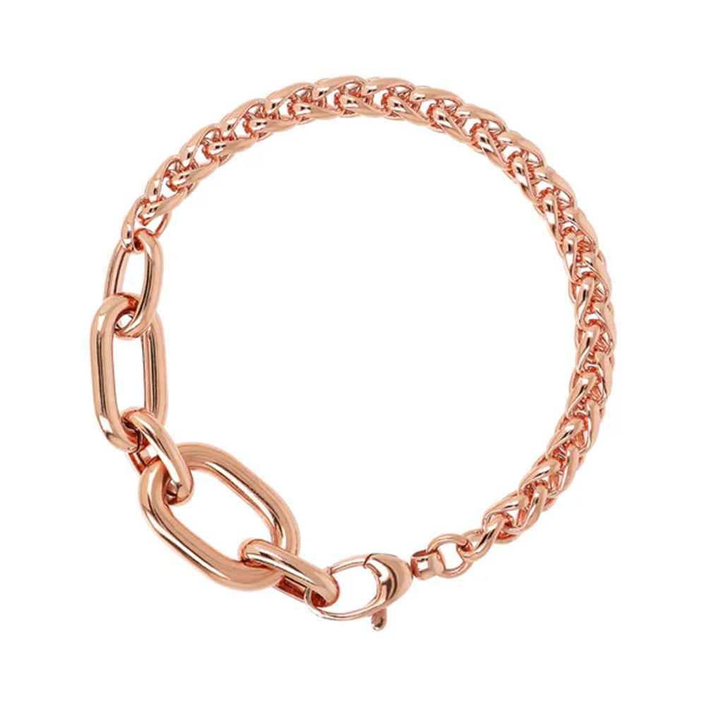 Bracciale Bronzallure Purezza Catena Spiga e Maglie Ovali