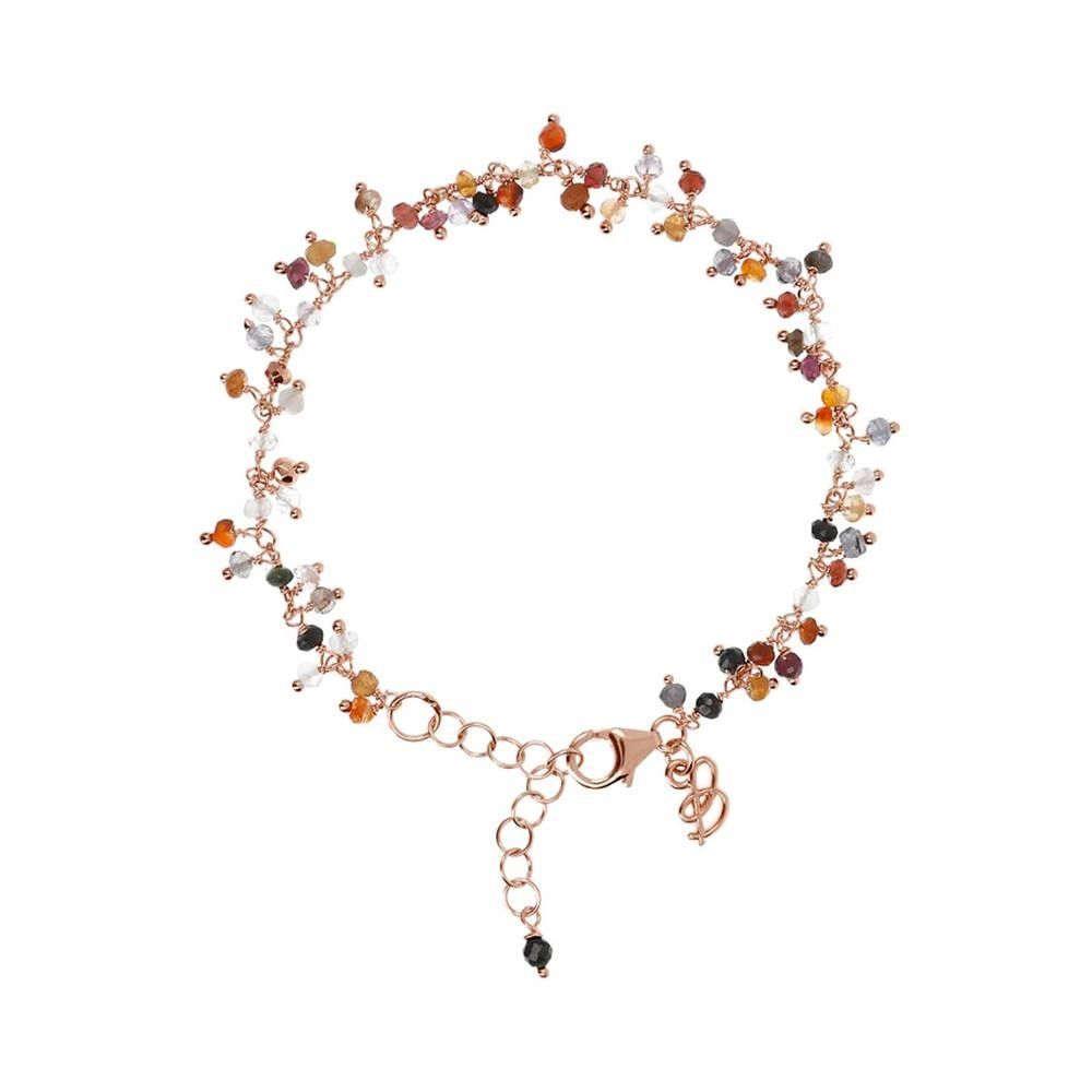 Bracciale Bronzallure Variegata con Piccoli Ciondoli in Quarzo Multicolore