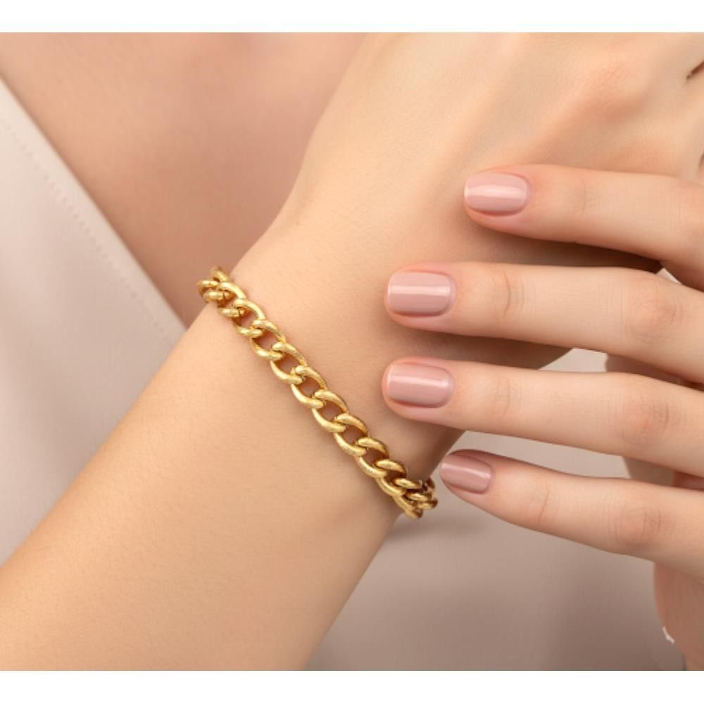 Bracciale Catena Groumette in Oro Giallo 18 Kt