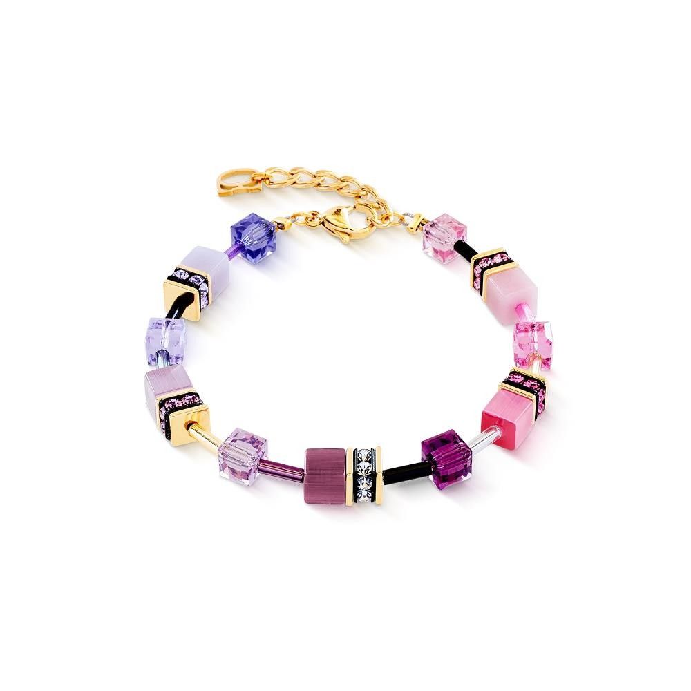 Bracciale Coeur De Lion GeoCUBE® Iconic rosa-lilla
