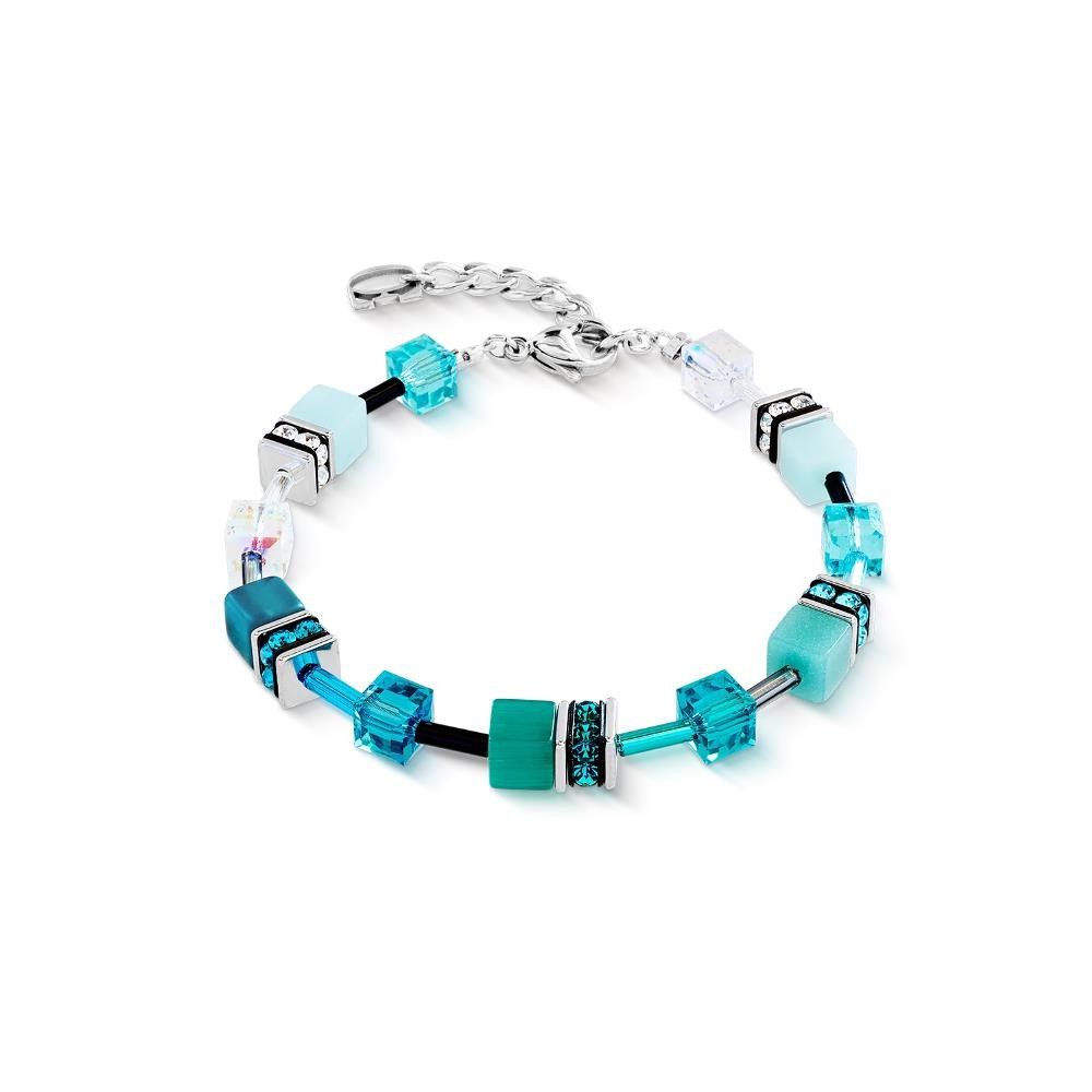 Bracciale Coeur De Lion GeoCUBE® Iconic Teal argento